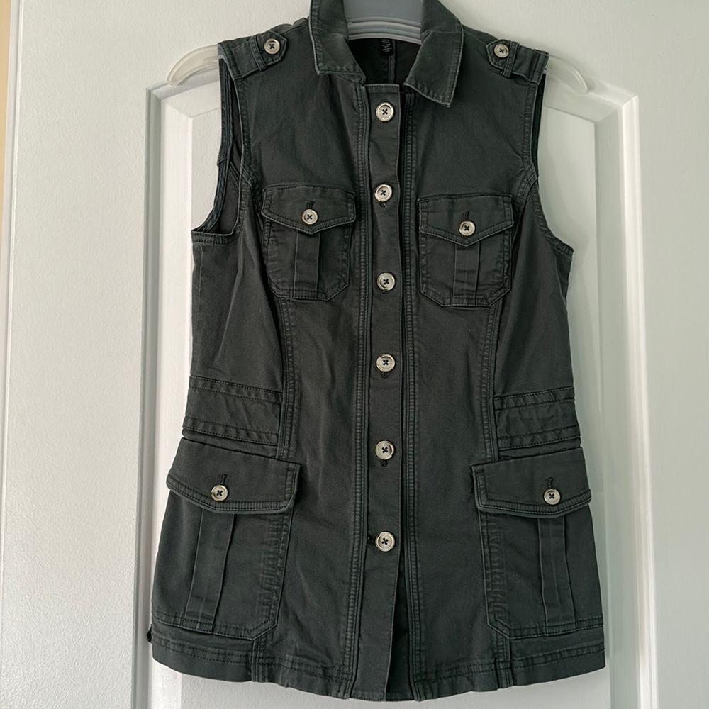 White House Black Market Button Down Top